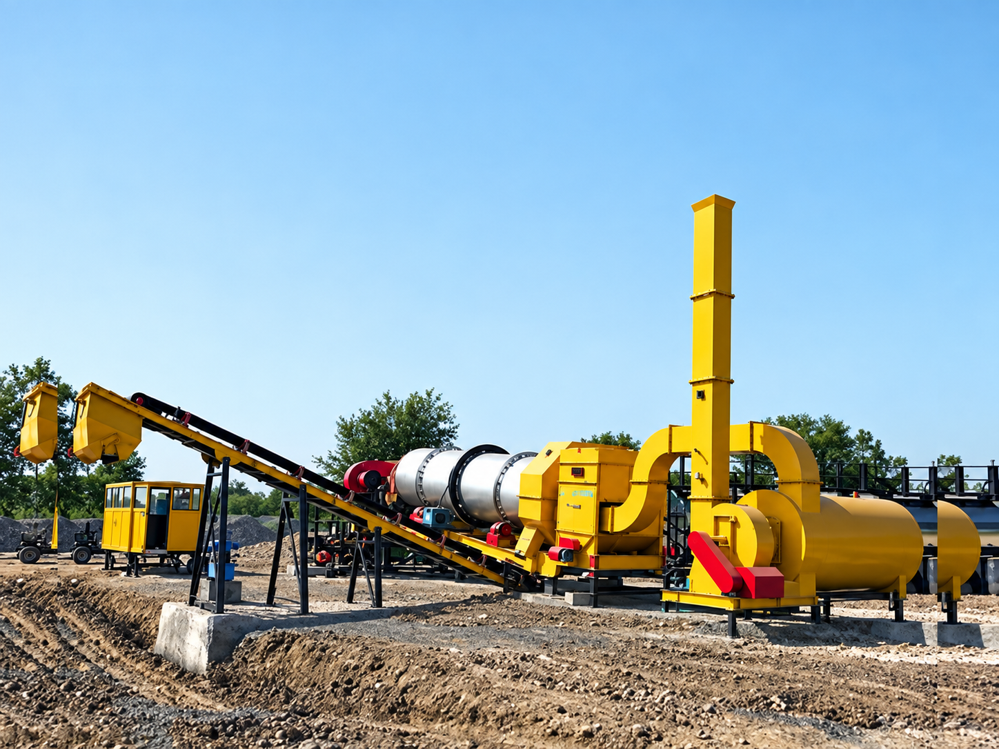Asphalt drum mix plants